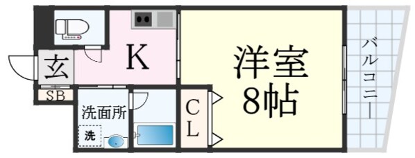 元町駅 徒歩1分 9階の物件間取画像